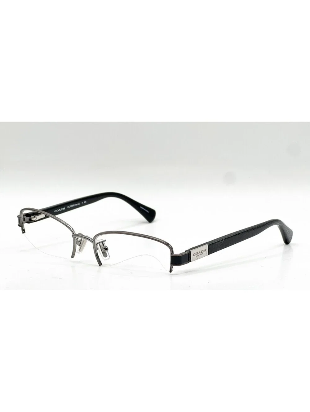 Coach HC 5059 9017 Dark Silver Black Oval Authentic Eyeglass Frames 52-18